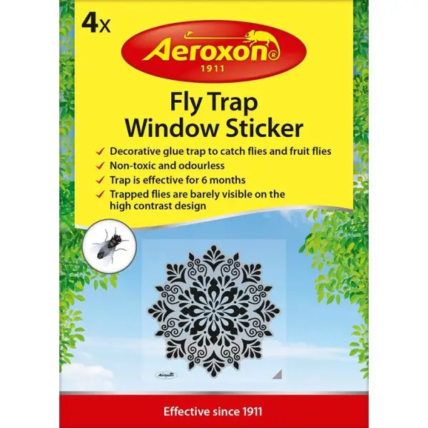 Aeroxon Fly Trap Window Sticker 4 Pack