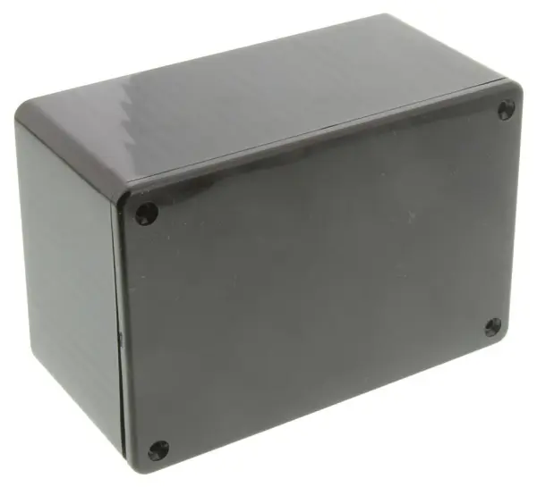 IP54 Black Flame Retardant ABS Enclosure - 120x80x55mm