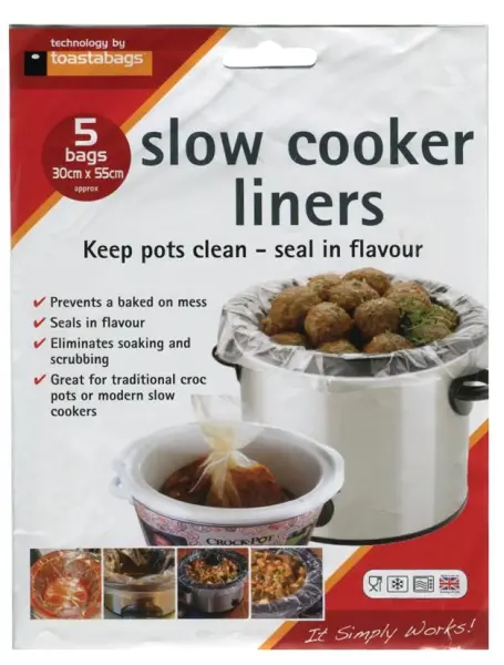 Toastabags 55cm x 30cm Slow Cooker Liners, Pack of 5