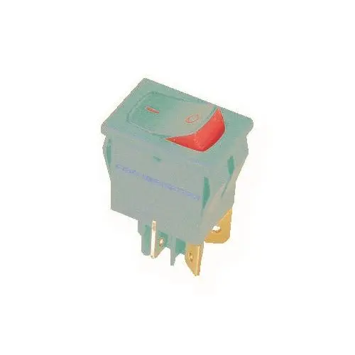 Carling DPST Miniature Rocker Switch Black/Red