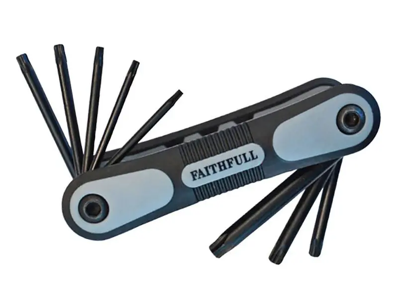 Faithfull 8-delig Opvouwbare Torx Sleutelset (TX9-TX40)