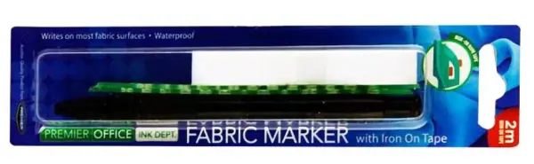 PREMIER STATIONERY - Marqueur pour tissu avec 2m de ruban thermocollant et poin
