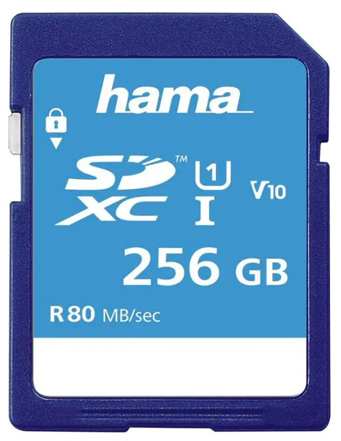 HAMA Cartão de Memória SDXC UHS-1 Classe 10, 256GB, 80MB/s