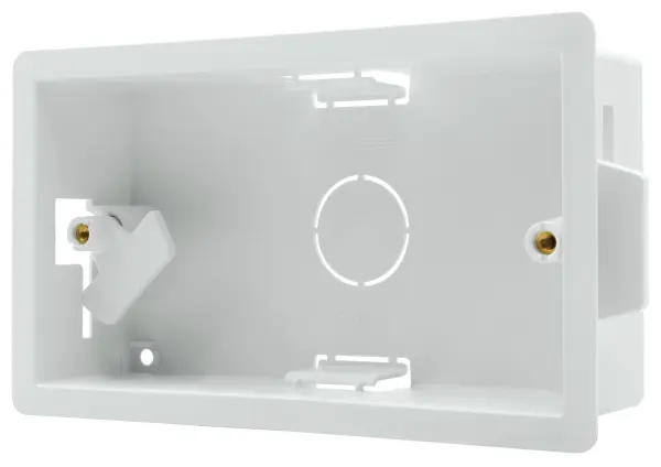 SCOLMORE OEM PRODUCTS Ezylink Dry Lining Box with Sprung Fixing Lugs, 2-Gang - 35mm