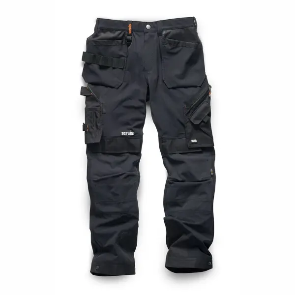 Scruffs Pro Flex Plus Pantaloni Portautensili, Nero, 34R
