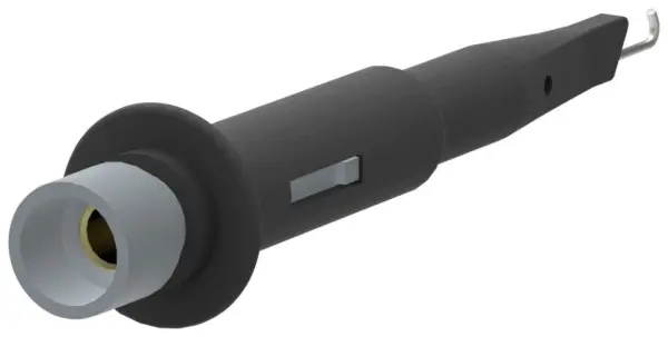 TENMA - 5A 4mm isolierte Testsonde mit Hakenspitze - Schwarz