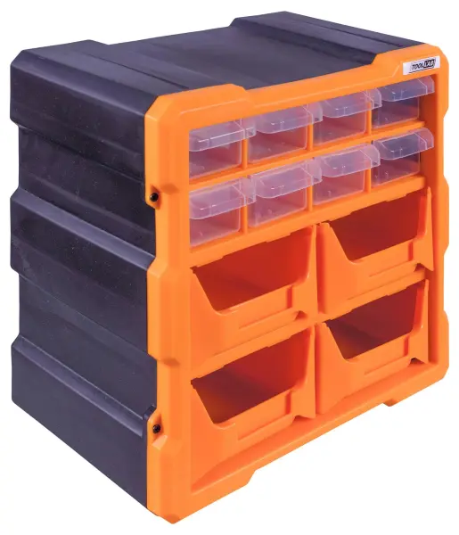 Tool Lab Monoblock Storage Organiser with 4 Drawers & 8 Bins