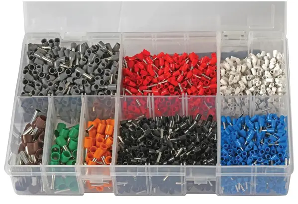 PRO POWER 2600 Piece French Bootlace Ferrule Kit Assorted