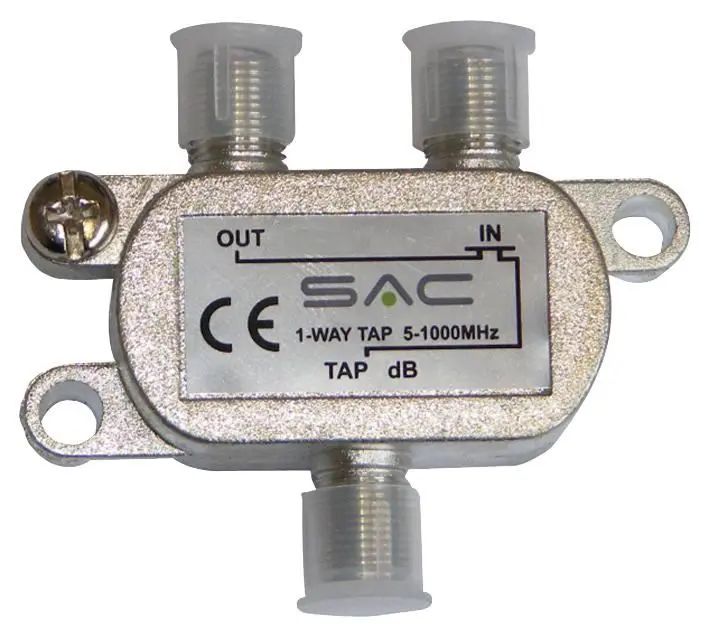 SAC 1-Way Tap, 8dB Class A Shielded, for TV Distribution