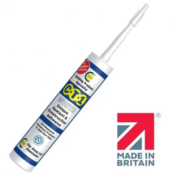 CT1 White Sealant & Adhesive with TRIBRID Technology, 1 Pack