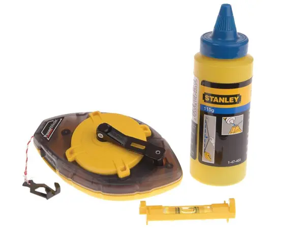 STANLEY Power Winder Chalk Line Kit met Krijt & Waterpas, 30m