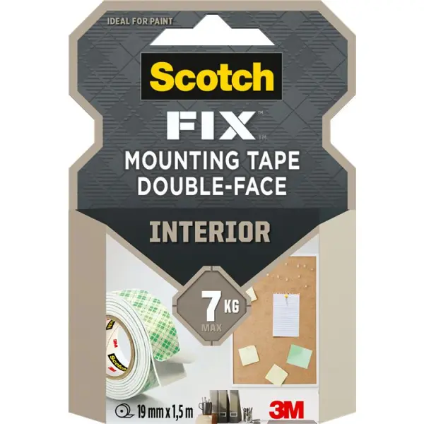 Scotch Fix Interior Mounting Tape 1.5 Metre, 7kg Load