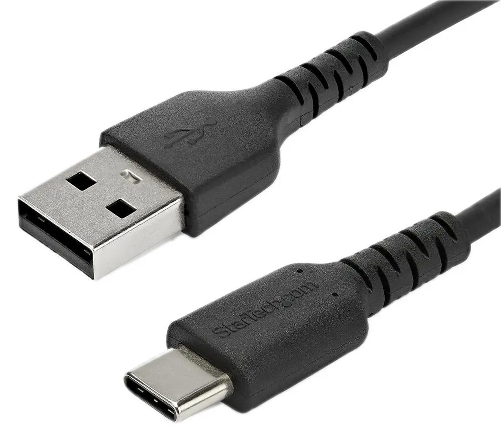 STAR TECH כבל USB-A ל-USB-C, 2 מטר, שחור, עמיד ומהיר