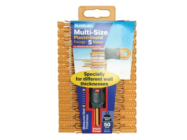 Plasplugs Σύνολο Στερέωσης για Γυψοσανίδες Πολλαπλών Μεγεθών (50 τεμάχια)