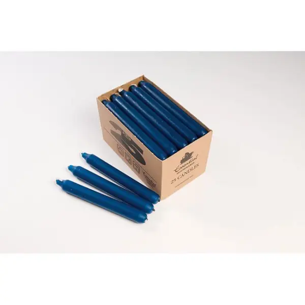 Essential 7 Hour Candles, Blue, Box of 25
