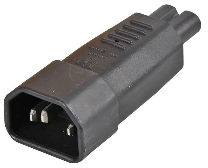 Pro Elec Adaptér IEC C14 na konektor Figure 8 C7, 10A 250V, černý