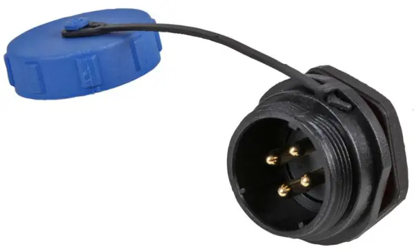 PRO ELEC - Rundsteckverbinder Gewinde-Ausführung, 4-Polig, IP68