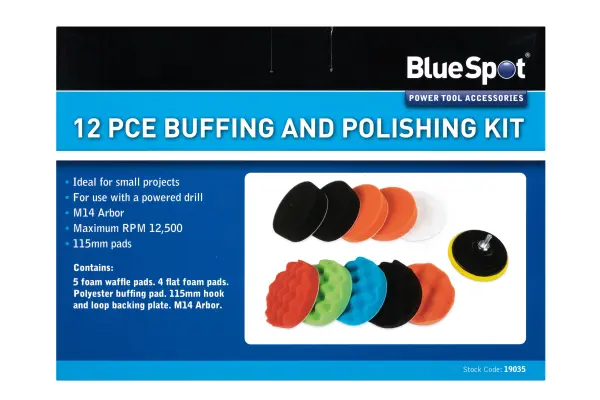 Blue Spot Tools 12-Piece Buffing and Polishing Kit