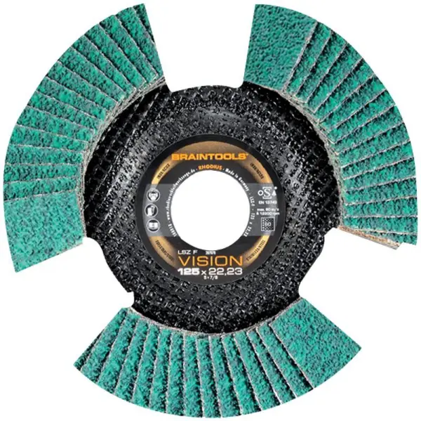 RHODIUS 115mm Angle Grinder See-Through Flap Disc 40 Grit Coarse