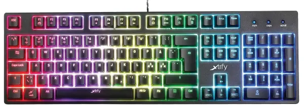 XTRFY K3-RGB USB Gaming Keyboard with LED Illumination, Black