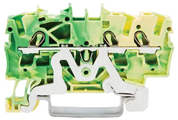 WAGO TOPJOB S 3-Way Ground Through Terminal Block, 35mm DIN Rail, 24A, 800V, 12