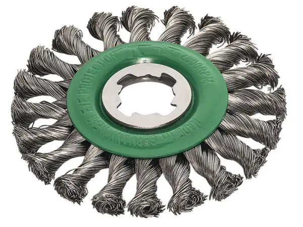 Lessmann X-Lock Stainless Steel Knot Wheel Brush, 115mm, Non-Spark
