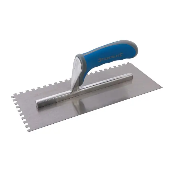 Silverline Adhesive Trowel with Soft-Grip, 280 x 120mm, 6mm Teeth