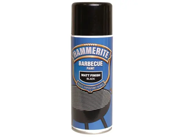 Hammerite BBQ Verf Aerosol, Zwart Matt, 400ml
