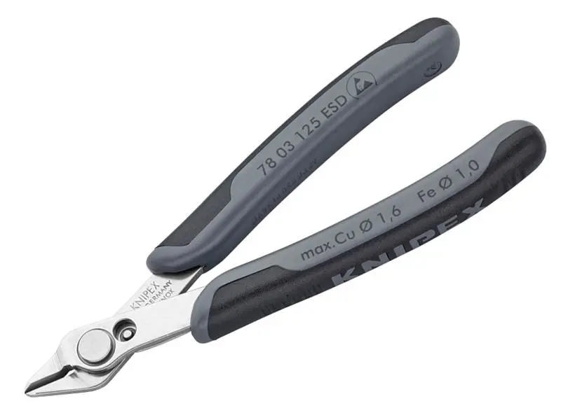 Knipex ESD Electronic Super Knips - Ψαλίδια Αγωγού Ηλεκτροστατικού Φορτίου 125m
