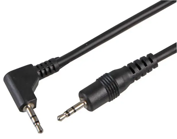 Câble audio Pro Signal Jack stéréo 2,5mm vers fiche à angle droit, 2m, noir