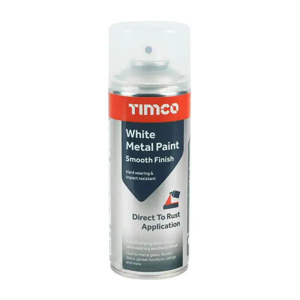 Timco Pintura Blanca para Metal, Acabado Liso, 380ml