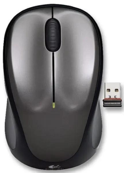 Logitech M235 Wireless Mouse, Black/Grey, 12-Month Battery