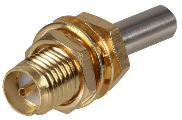 RF Solutions 50 Ohm SMA Crimp Socket Panel Mount Gold Plated