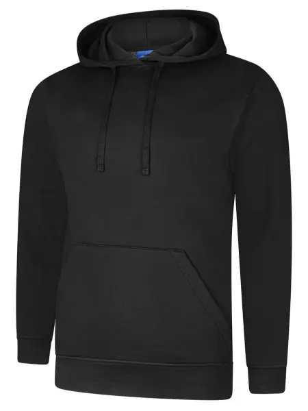 Uneek Unisex Deluxe Hooded Sweatshirt, 60% Cotton 40% Polyester, Black, 4XL