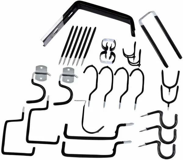 Rolson Home & Garage Storage Hook Assortment Set, 30 Piece