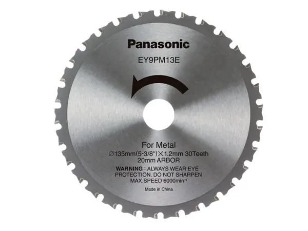 Panasonic Hoja de Corte para Metal TCT, 135 x 20mm, 30 Dientes