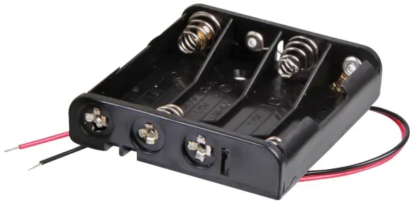 Multicomp Pro 4x AAA Battery Holder, Coil Spring Contacts