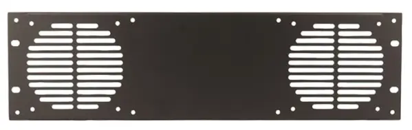 PENN ELCOM Painel de Rack 19 Polegadas, 3U, Perfurado para 2 Ventoinhas, Aço