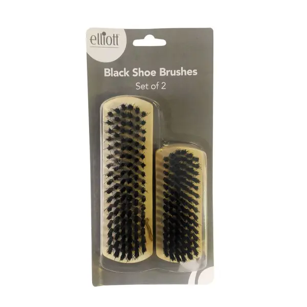 Elliott Economy Shoe Brush Set, 2 Piece, Pure Bristle