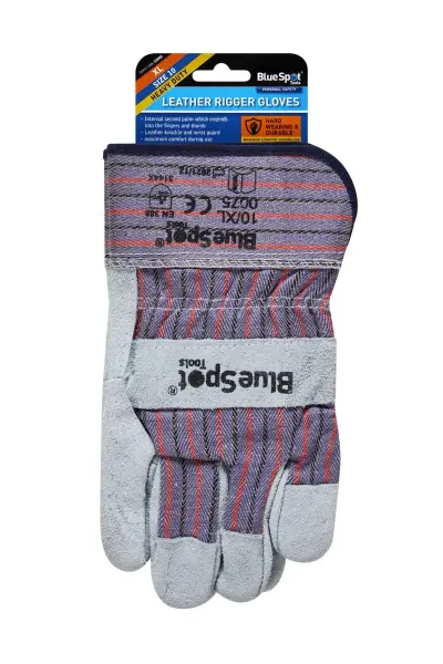 Blue Spot Tools XL Heavy Duty Leather Rigger Gloves