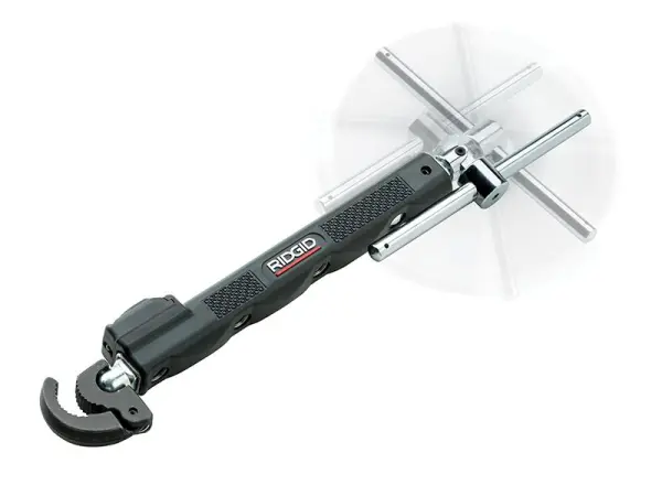 RIDGID 2017 Telescopic Basin Wrench with LED Light 12-32mm