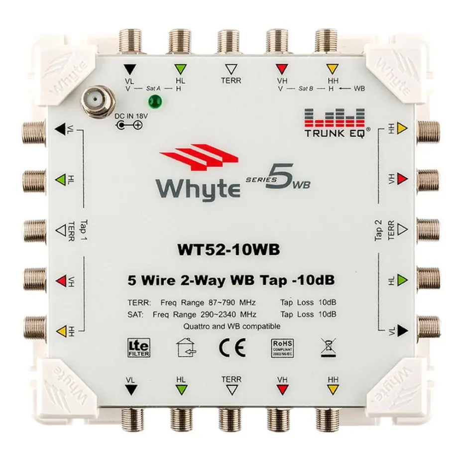 WHYTE WT52-10WB Divedor de Série 5 WB, 2 Vias, -10dB