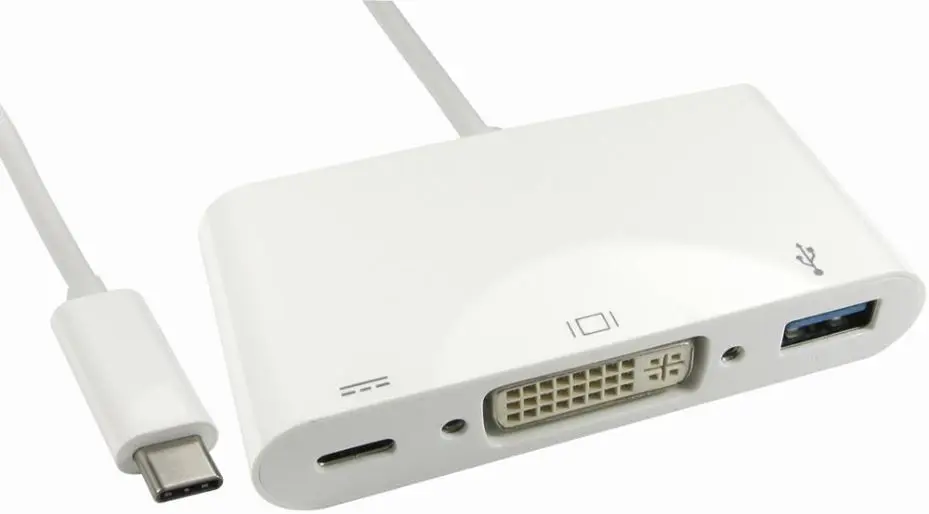 PRO SIGNAL USB-C to DVI Adaptor with USB 3.0 & 60W PD