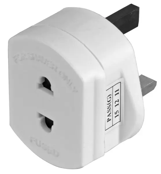 PRO ELEC Shaver Adaptor, 1A, White, UK Plug
