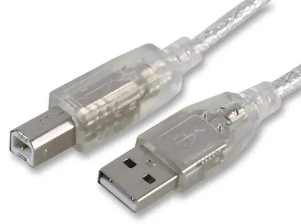 PRO SIGNAL USB 2.0 A-Stecker zu B-Stecker Kabel, 3m transparent