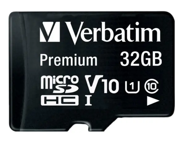 VERBATIM Premium U1 MicroSDHC 32GB Card with SD Adapter