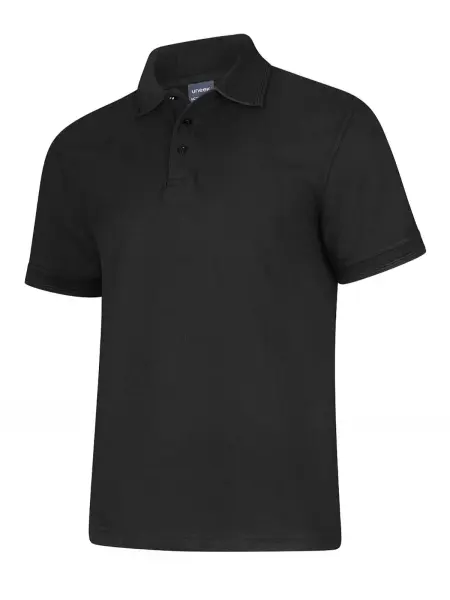 Uneek Unisex Deluxe Polo Shirt - 50% Polycotton, Black, 3XL