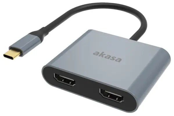 AKASA Μετατροπέας USB-C σε Διπλό HDMI 4K MST