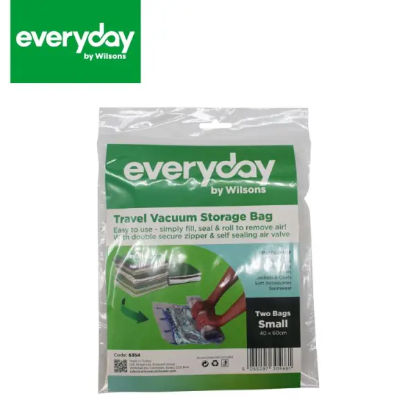 Everyday by Wilsons Roll-Up Travel Vacuum Storage Bags 40 x 60cm 2 Pack