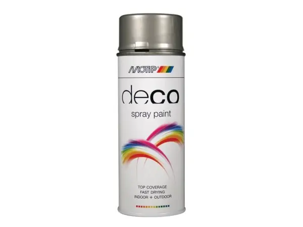 MOTIP Deco Spray Paint High Gloss RAL 9006 White Aluminium 400ml